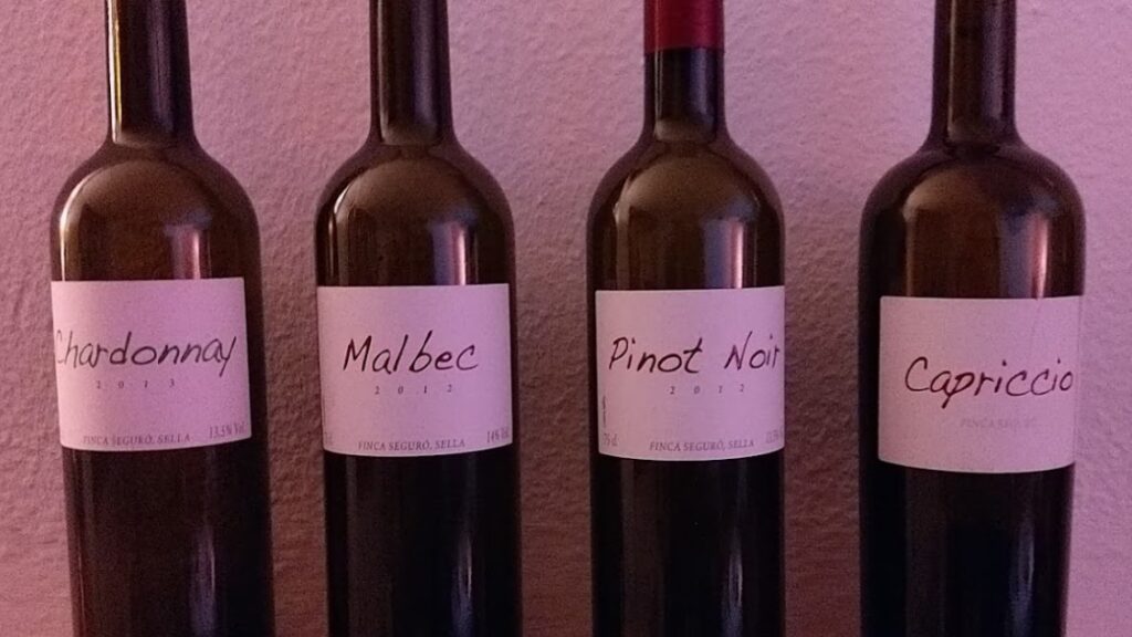 Bodega Finca Seguro - detalle botellas vino