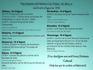 PROGRAMA SETMANA CULTURAL 2015 ultimo