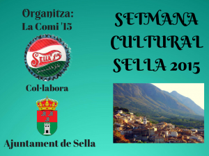 SETMANA CULTURAL SELLA 2015 2