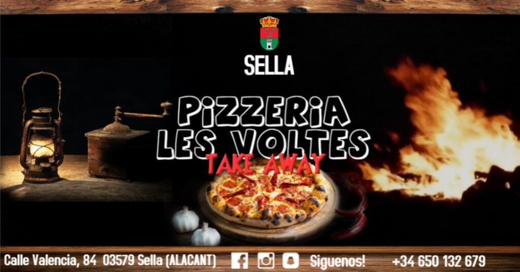 Pizzeria les voltes tarjeta informativa